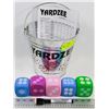 Image 1 : YARDZEE GAME WITH SCORE CARDS, DICE, AND BUCKET