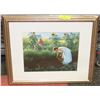 Image 1 : FRAMED MATTED PICTURE OF CHILDREN. 22.5"X19".