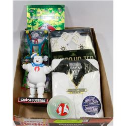 GHOSTBUSTERS LOT INCLUDING MOVIE, FIGURE, CHAIR