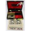 Image 1 : MENS JEWELRY CASE WITH ANTIQUE GILLETTE RAZOR