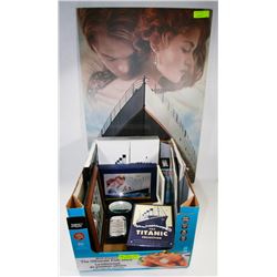 LARGE TITANIC COLLECTION, 3 BOOKS,DVD, VHS SETS