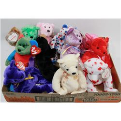 TY RETIRED BEANIE BEARS  DOZEN