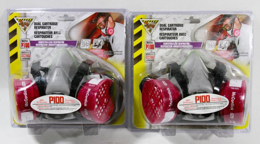 workhorse dual cartridge half mask p100 asbestos & lead respirator workhorse dual cartridge half mask p100 asbestos & lead respirator