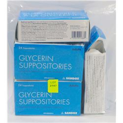 BAG OF GLYCERIN SUPPOSITORIES