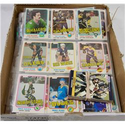 LOT OF 340 VINTAGE NHL/NFL SPORTS CARDS