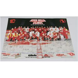 1993 CALGARY  FLAMES TEAM SIGNED ADVERTISING