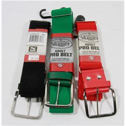 LOT OF 3 NEW LOUISVILLE SLUGGER ADULT ADJUSTABLE