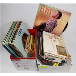 LOT OF ELVIS COLLECTIBLES INCL 33 & 45 SPEED