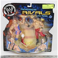 RARE SET OF 2 WWE ACTION FIGURES KURT ANGLE AND