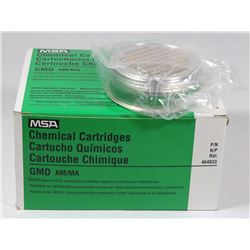 CASE OF MSA CHEMICAL CARTRIDGES