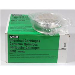 CASE OF MSA CHEMICAL CARTRIDGES