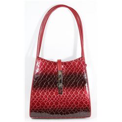 NEW RED SNAKESKIN STYLE PURSE