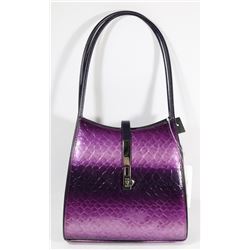 NEW PURPLE SNAKESKIN STYLE PURSE