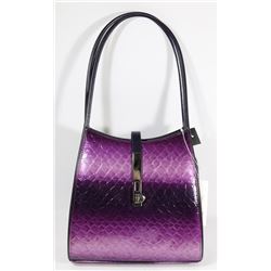NEW PURPLE SNAKESKIN STYLE PURSE