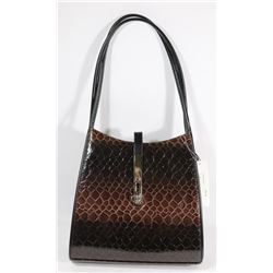 NEW BROWN SNAKESKIN STYLE PURSE