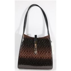NEW BROWN SNAKESKIN STYLE PURSE