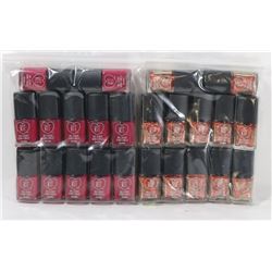 LOT OF 24 BOTTLES OF NAIL POLISH