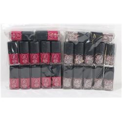 LOT OF 24 BOTTLES OF NAIL POLISH