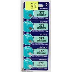 5PC SONY 377-SR626SW BATTERY PACK