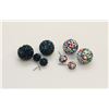 Image 1 : 2 PAIRS OF NEW "DOUBLE THE FUN" SPARKLE BALLS STUD