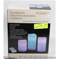3PK COLOR CHANGING R/C PILLAR CANDLES
