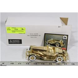 NEW 1935 DUESENBERG SSJ GOLD PLATED MODEL