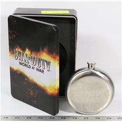 CALL OF DUTY WORLD AT WAR COLLECTOR'S FLASK IN TIN