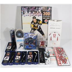 FLAT OF HOCKEY MEMORABILIA