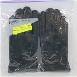 2PK MENS LEATHER GLOVES SMALL