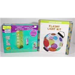 NEW LOT OF 2 POP ART PIXIES AND KID MADE FLASHY