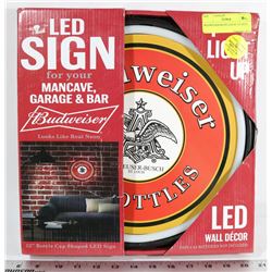 BUDWEISER RETRO LIGHT UP SIGN.