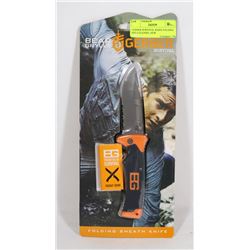 GERBER SURVIVAL KNIFE FOLDING SHEATH KNIFE, NEW