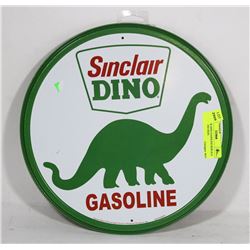 SINCLAIR DINO GASOLINE REPLICA 11.5" ROUND SIGN.