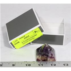 RAINBOW FLUORITE PYRAMID SHAPE HEALING CRYSTAL