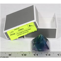 RAINBOW FLUORITE PYRAMID SHAPE HEALING CRYSTAL