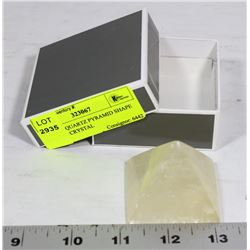 YELLOW QUARTZ PYRAMID SHAPE HEALING CRYSTAL