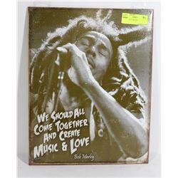BOB MARLEY TIN SIGN.