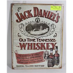 JACK DANIELS TIN REPLICA SIGN 12"X16".