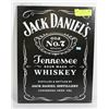 Image 1 : JACK DANIELS LABEL TIN SIGN 12"X16".