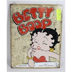 BETTY BOOP RETRO TIN SIGN 12"X16".