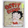 Image 1 : BETTY BOOP RETRO TIN SIGN 12"X16".
