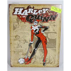 HARLEY QUINN RETRO STYLE TIN SIGN 12"X16"