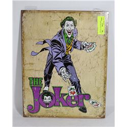 THE JOKER RETRO STYLE TIN SIGN 12"X16"