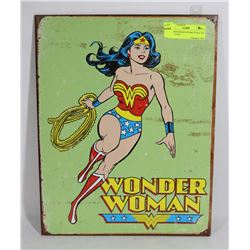 WONDER WOMAN RETRO STYLE TIN SIGN 12"X16"