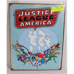 JUSTICE LEAGUE OF AMERICA RETRO STYLE TIN