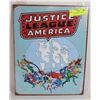 Image 1 : JUSTICE LEAGUE OF AMERICA RETRO STYLE TIN