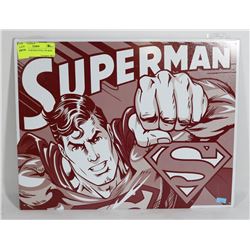 SUPERMAN RETRO STYLE TIN SIGN 12"X16".
