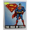 Image 1 : SUPERMAN RETRO STYLE TIN SIGN 12"X16".