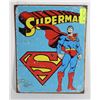Image 1 : SUPERMAN RETRO STYLE TIN SIGN 12"X16".