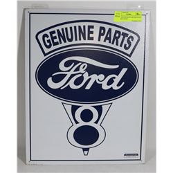 FORD GENUINE PARTS RETRO STYLE TIN SIGN 12"X16".